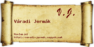 Váradi Jermák névjegykártya